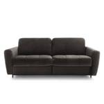 Schlafsofa Leopoldina Samt - Dunkelgrau - Breite: 209 cm