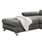 Ecksofa Maracaju Strukturstoff - Grau - Longchair davorstehend links - Keine Funktion