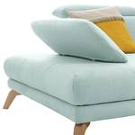 Ecksofa Boddington Microfaser - Stahlblau - Longchair davorstehend rechts