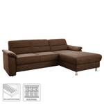 Ecksofa Penrose Antiklederlook - Braun - Longchair davorstehend rechts - Keine Funktion