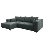 Ecksofa Modave Antiklederlook - Grau - Longchair davorstehend links