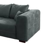 Ecksofa Modave Antiklederlook - Grau - Longchair davorstehend links