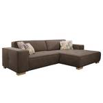 Ecksofa Belair Microfaser - Taupe - Longchair davorstehend rechts - Sitztiefenverstellung