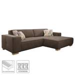 Ecksofa Belair Microfaser - Taupe - Longchair davorstehend rechts - Sitztiefenverstellung