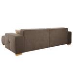 Ecksofa Belair Microfaser - Taupe - Longchair davorstehend rechts - Sitztiefenverstellung