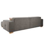 Ecksofa Belair Microfaser - Grau - Longchair davorstehend rechts - Keine Funktion