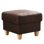 Fauteuil Bergère Carine IV Aspect cuir vieilli - Marron foncé