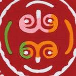 Kindervloerkleed Glowy Mandala kunstvezels - rood/meerdere kleuren