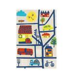 Tapis enfant Glowy City Fibres synthétiques - Multicolore