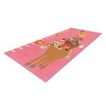 Kindervloerkleed Joy Animals kunstvezels - roze/bruin
