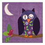 Tapis enfant Joy Owl I Fibres synthétiques - Violet / Multicolore