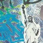 Kurzflorteppich Flash NYC Kunstfaser - Blaugrün - 40 x 60 cm