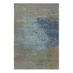 Laagpolig vloerkleed Blaze I textielmix - blauw/bruin - 75 x 150 cm