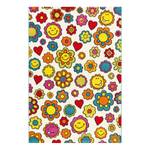 Kinderteppich Move Flowers Kunstfaser - Multicolor - 80 x 150 cm