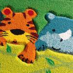 Kinderteppich Move Animals Kunstfaser - Mehrfarbig - 120 x 170 cm