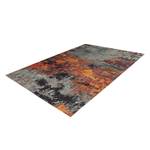 Kurzflorteppich Blaze Fire Mischgewebe - Grau / Rot - 115 x 170 cm