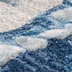 Kurzflorteppich Damast Water Mischgewebe - Blau / Creme - 80 x 150 cm