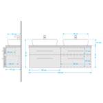 Dubbele wastafel Davos Eikenhoutlook wotan