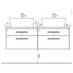 Meuble double vasque Davos Imitation chêne wotan