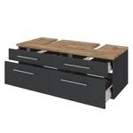 Meuble sous double vasque Davos Anthracite