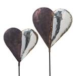 Objet décoratif cœur (2 éléments) Fer - Argenté
