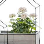 Bacs à fleurs Haus (2 éléments) Paulownia impérial - Argenté / Blanc