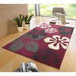 Laagpolig vloerkleed Flora geweven stof - Bordeauxrood - 80 x 150 cm