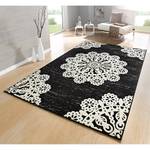 Kurzflorteppich Lace Mischgewebe - Schwarz - 120 x 170 cm