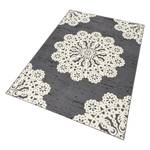 Laagpolig vloerkleed Lace geweven stof - Donkergrijs - 160 x 230 cm