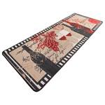 Tapis de couloir Chateau Tissu - Beige / Rouge