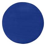 Laagpolig vloerkleed Fancy Circle geweven stof - Donkerblauw - Diameter: 200 cm