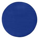 Laagpolig vloerkleed Fancy Circle geweven stof - Donkerblauw - Diameter: 133 cm