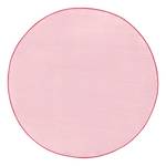 Laagpolig vloerkleed Fancy Circle geweven stof - Roze - Diameter: 200 cm