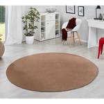 Laagpolig vloerkleed Fancy Circle geweven stof - Latte Macchiattokleurig - Diameter: 200 cm