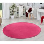 Laagpolig vloerkleed Fancy Circle geweven stof - Fuchsia - Diameter: 133 cm