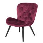 Fauteuil design Solbjerg Velours - Rouge cerise