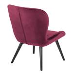 Fauteuil design Solbjerg Velours - Rouge cerise