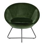 Loungefauteuil Eicken Velours Vilda: Donkergroen