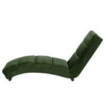 Ligfauteuil Seaham fluweel - Antiek groen