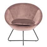 Fauteuil design Eicken Velours Vilda: Rose vieilli