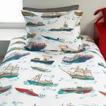 Parure de lit enfant Ships Coton - Blanc / Multicolore - 140 x 200/220 cm + oreiller 70 x 60 cm