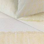 Parure de lit Polka Coton - Jaune doré - 135 x 200 cm + oreiller 80 x 80 cm