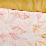 Parure de lit Geometric Garden Coton - Rose / Jaune moutarde - 260 x 200/220 cm + 2 oreillers 70 x 60 cm