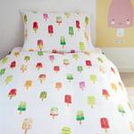 Parure de lit enfant Ice Cream Coton - Blanc / Multicolore - 120 x 150 cm + oreiller 70 x 60 cm