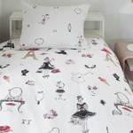 Parure de lit enfant Paris Girl Coton - Blanc / Multicolore - 120 x 150 cm + oreiller 70 x 60 cm