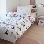 Parure de lit enfant Paris Girl Coton - Blanc / Multicolore - 135 x 200 cm + oreiller 80 x 80 cm