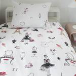 Parure de lit enfant Paris Girl Coton - Blanc / Multicolore - 135 x 200 cm + oreiller 80 x 80 cm