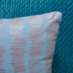 Coussin Abbony Coton - Bleu clair / Cuivre