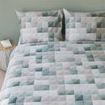 Beddengoed Ariadne Colours Katoen - Mintgrijs - 155x220cm + kussen 80x80cm