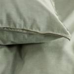 Parure de lit Double Cord Coton - Vert olive - 200 x 200/220 cm + 2 oreillers 70 x 60 cm